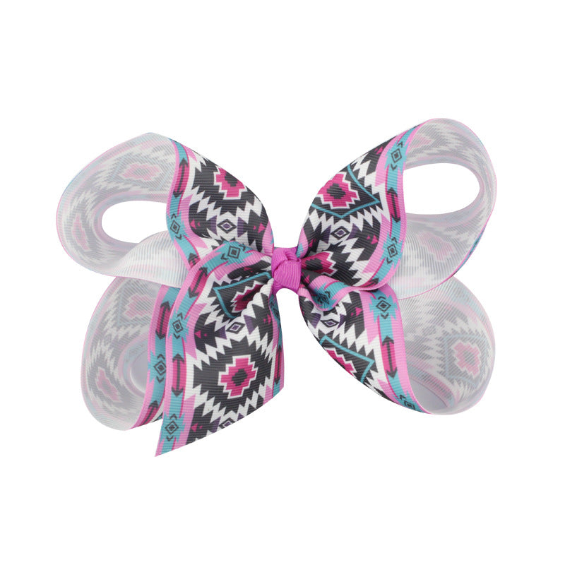 Wholesale Ethnic Bow Fabric Hair Clips